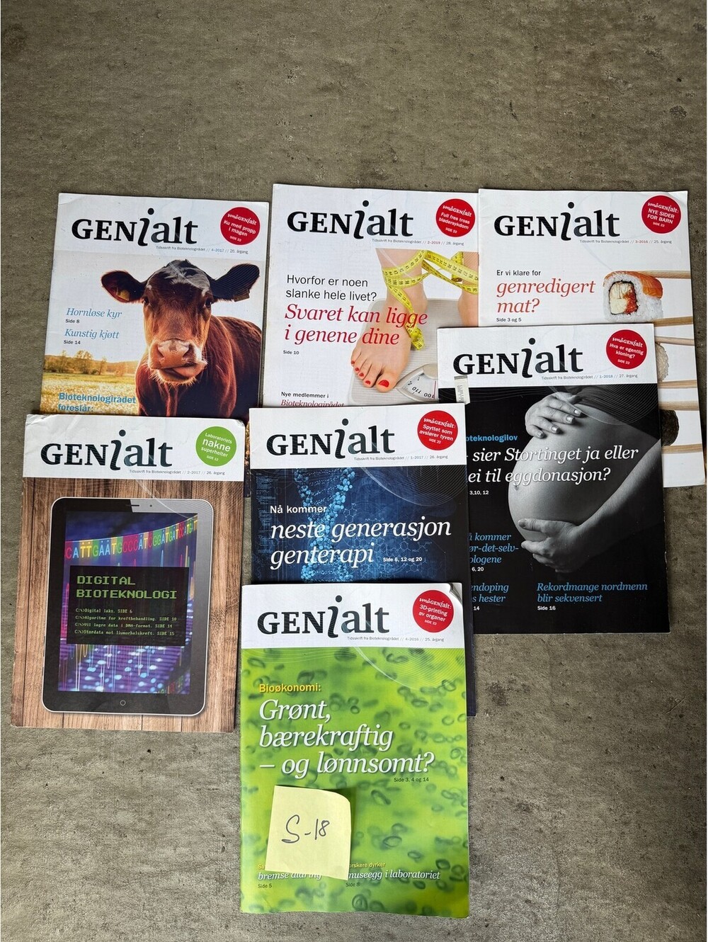 GENialt Magazine Lot 7 Issues BioteknologirΓ₯det Science Norway S-18